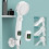 WZXPWT Turbo Shower Head High-Pressure 4-Mode Handheld with 1