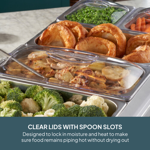 Cooks Professional Cooks Professional 5 Section Buffet Warmer | 9.6L | Silver 2