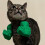 3D Printed Cat Muscle Arms Prop Green 2