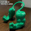 3D Printed Cat Muscle Arms Prop Green 6
