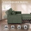 Homcom (Green) HOMCOM Sofa Bed, 4-in-1 Convertible Pull Out Sleeper Sofa 5
