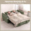 Homcom (Green) HOMCOM Sofa Bed, 4-in-1 Convertible Pull Out Sleeper Sofa 7