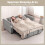 Homcom (Grey) HOMCOM Sofa Bed, 4-in-1 Convertible Pull Out Sleeper Sofa 7