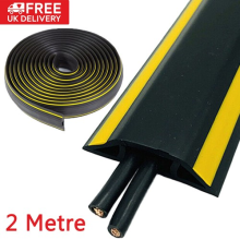 Heavy Duty Floor Cable Cover Protector Rubber Cables Tidy Ramp Wire Trips Bumper