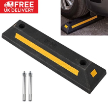 Car Garage Parking Curb Heavy Duty Wheel Stopper Block Parking Assist Warning UK