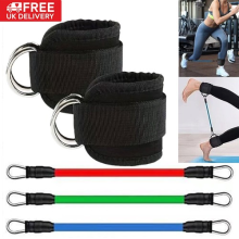 Ankle Straps for Cable Machine Gym Attachment Leg Exercise Weight Lifting D Ring
