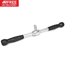 Gym Attachment Cable Machine Tricep Straight Bar Revolving Handle Pull Down Grip