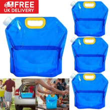4 Pack Collapsible Water Carrier Camping Storage Container Bottle Bag 5 Litre UK