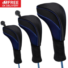 Set of 3 Golf Club Wood Head Covers Driver Protector For 1 3 5 Fairway Headcover