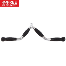 Lat Curl Pull Down Bar Cable Machine Attachment Gym Fitness Tricep Press Handle