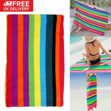 Striped Extra Large Microfibre Lightweight Beach Towel Quick Dry Travel Towel UK