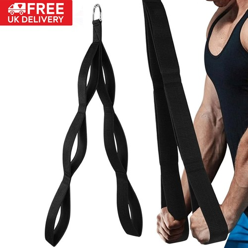 Multi Gym Tricep Rope Push Up Pull Press Down Cord Bodybuilding Cable Attachment 1