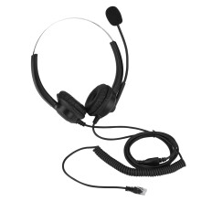 Ultralichte headset voor gebruik de hele dag door, over-ear hoofdtelefoon met rekbare hoofdband, bedrade headset met lossless geluid en 360