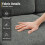 Convertible Sectional Couch Chenille 4 Seater L-Shaped Sofa Set Grey 5