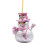 Pink and Silver Snowman Christmas Ornament 1 Pack 1