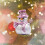 Pink and Silver Snowman Christmas Ornament 1 Pack 4