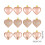 Heart Ornaments Red Pink Silver Glitter 12 Pcs 3