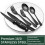 Black Flatware Set 36-Piece for 4 People Stainless Steel 5