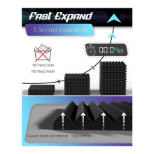 36Pack Sound Proof Foam Panels with Self Adhesive,1x12x12In Acoustic Soundproof Wall Panels for Gaming&Studio,Black&Gray