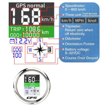 3X Marine Boot Auto GPS Snelheidsmeter Digitaal met GPS Antenne voor Motorjacht TFT Scherm Waterdichte Kilometerteller Wit & Zilver