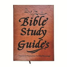 Bible Study Guide PU Leather Notebook 66 Pages