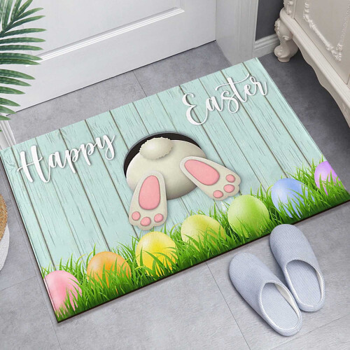 Easter Bunny Egg Decorated Carpet Cloth 2