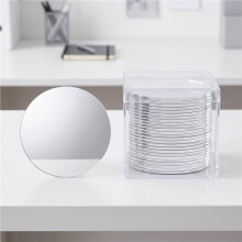 25 Pieces Acrylic Size Round Mirror Adhesive Small Round Mirror Mirror Tiles for Crafts (3 Inch in Diameter)
