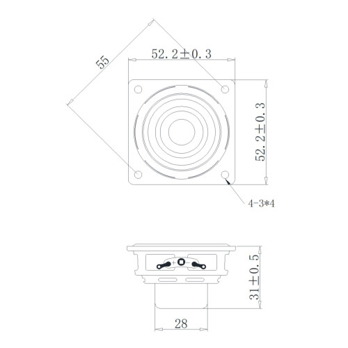 Loudspeaker 10W 6Ohm 2-inch Round Aluminum Full-Range 2