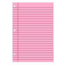 Colored Loose Leaf Paper College Ruled 6 Colors 3-Hole
