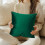 Green Velvet Throw Pillow 45x45cm Polyester with Insert 5