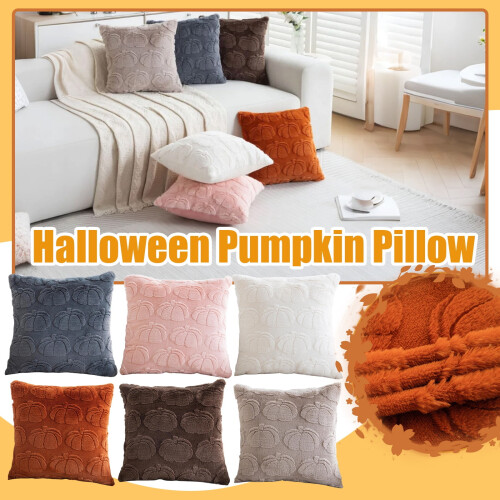 Halloween Throw Pillow Cover Pumpkin Pattern 18x18 Inch