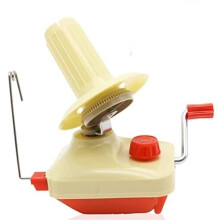 Yarn Ball Winder Hand-Operated Red Portable with Metal