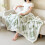 Warm Nap Double Layer Blanket Lambswool Taffeta Green 4