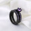 Black Gold Plated Purple CZ Wedding Ring Set 1 ct 5