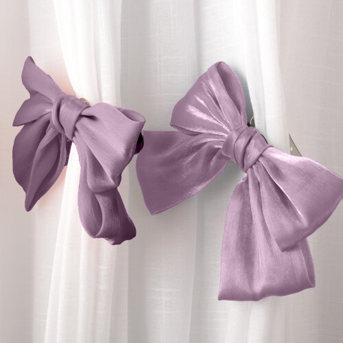Lace Bow Curtain Tiebacks Colorful Elegant 21x13cm 1