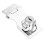 Silver Rectangular Keyed Hasp Lock Set for Cabinets and 3