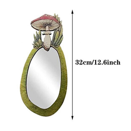Wooden Handheld Retro Vanity Mirror with Wall Mount 1