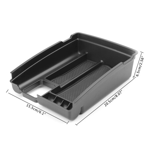 Center Console Tray Armrest Storage Box Black 1