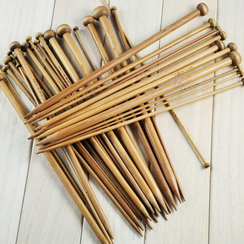 Knitting Needles Carbonized Round Point 18 Pairs 2
