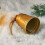 Metal Christmas Bell Rustic Brass Gold 4.8 Inch 7