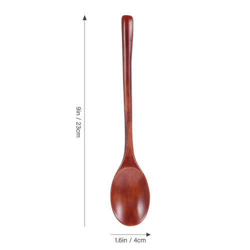 Brown Wooden Spoons Set 5-Piece Dishwasher Safe 1