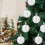 Christmas Tree Balls Beige 6pcs 6