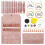 13 Paar austauschbare Rundstricknadeln Set (3,0-10,0 mm) Pink 1