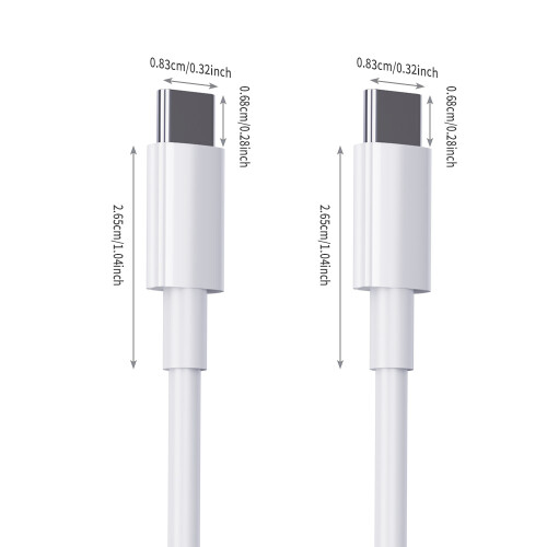 3M Schnellladekabel, 2er-Pack USB C auf USB C Kabel PD 60W