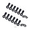 100 pezzi clip per supporto cornice con viti Black 2