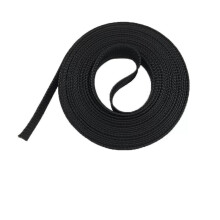 Black PET Insulated Braid Sleeving 1 Meter
