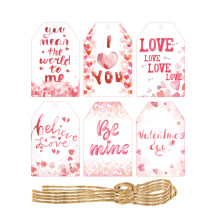 Valentine's Day Gift Props Set Heart Tags and Twine Ropes