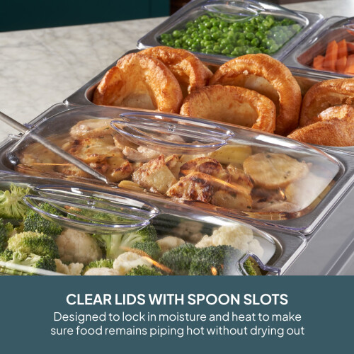 Cooks Professional Cooks Professional 5 Section Buffet Warmer | 9.6L | Nordic Grey 2