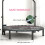 48" Foldable Mini Fitness Trampoline, with Adjustable Foam Handle, Pink 8