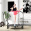 48" Foldable Mini Fitness Trampoline, with Adjustable Foam Handle, Pink 3